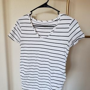 Size Small Striped Short Sleeve Maternity Shirt